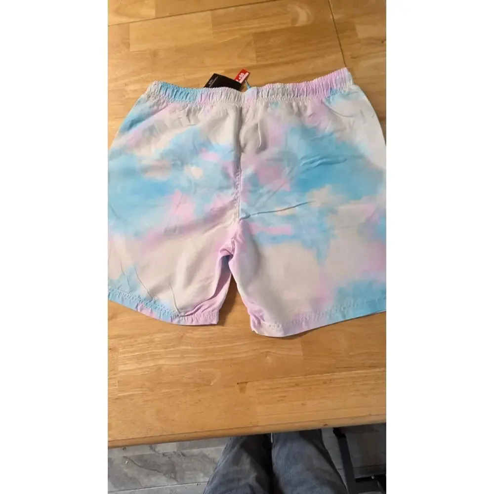 Pink Floyd Tie Dye Swim Trunks Board Shorts Mens XL Pastel Beach Shorts